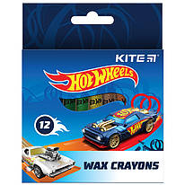 Олівці воскові Kite Hot Wheels 12 кольорів НW21-070, 47395