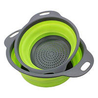 Друшляк силіконовий складаний 2 шт. у комплекті (великий + маленький)