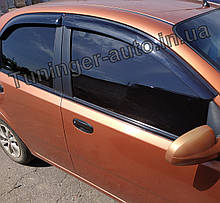Дефлектори вікон (вітровики) Chevrolet Aveo 1-2 Sed. 2002-2005 (Autoclover/Корея)