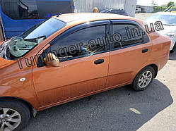 Вітровики, дефлектори вікон Chevrolet Aveo T-200 2002-2005 (Autoclover/Корея)