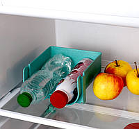 Органайзер для хранения бутылок в холодильнике Синий