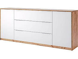 Комод 2дв 3шх 2,0 м Asti / Асті Дуб Крафт - Білий Глянець ТМ Миро-Марк