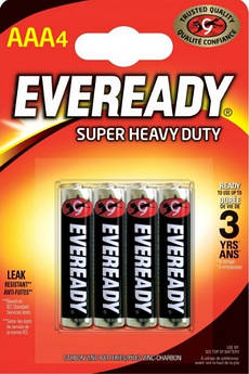 Батарейки соляні ААА Energizer Eveready Super Heavy Duty AAA R03 бл4 7638900227550