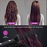Гребінець-випрямляч Hair Straightener HQT-909 B з турмаліновим покриттям Чорний, фото 5