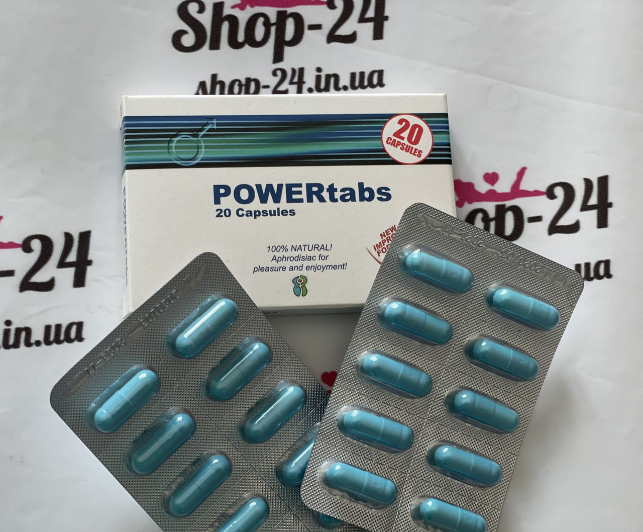 Таблетки для потенції Viamax PowerTabs (20 таблеток), фото 1