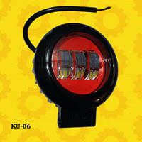 LED фара 45W 3 лінзи ближнього світла кругла червона