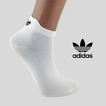 Білі спортивні короткі жіночі шкарпетки Adidas