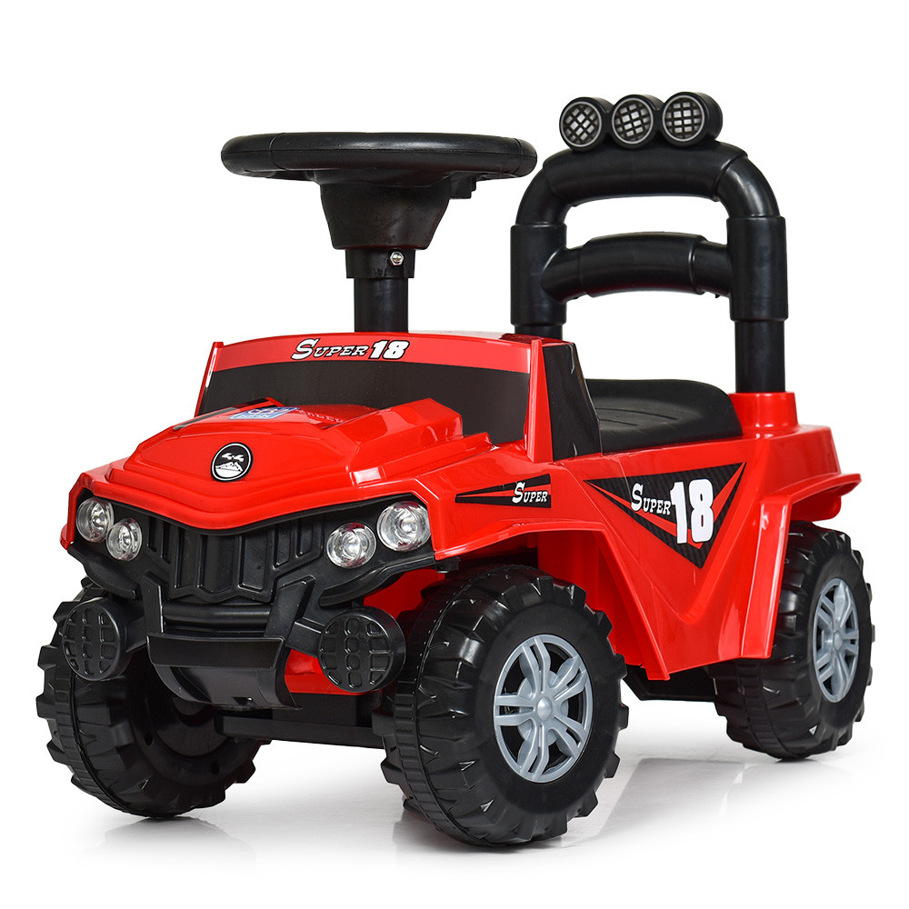 Каталка Толокар Bambi M 4230L-3 червоний з музикою на кермі і світяться передніми фарами