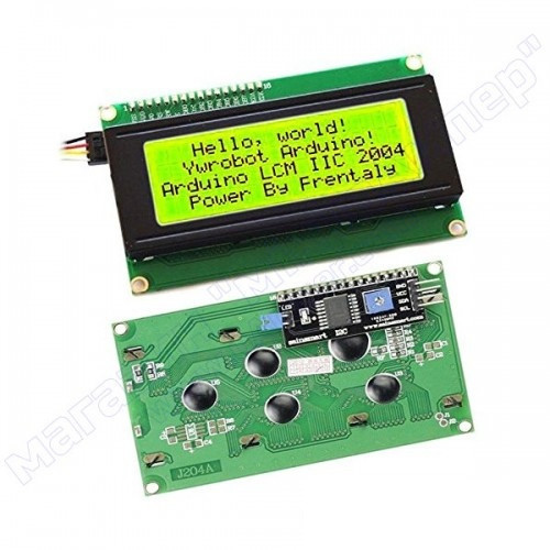 ДИСПЛЕЙ СИМВОЛЬНИЙ LCD 2004 I2C, зелений фон