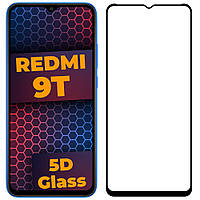 5D стекло Xiaomi Redmi 9T (Защитное Full Glue) Black