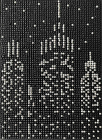 Алмазна вишивка. Картинка-наліпка "Вогні міста", 19х14см