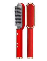 Гребінець-випрямляч Hair Straightener HQT-909 з турмаліновим покриттям Червоний