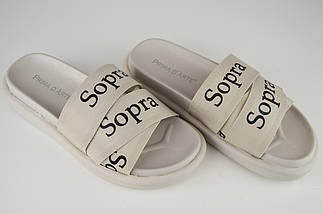 Шльопанці жіночі Prima d'arte PT17 37 Сірі текстиль, фото 5