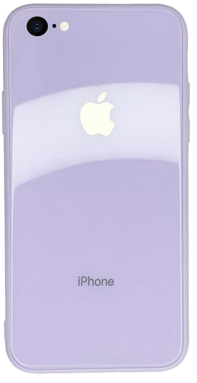 Чохол скляний Glass case для IPhone 6/6s (08) Lilac ліловий