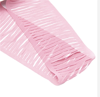Фантазийная лента для создания цветов, розовая, 5 см (отрез 1м)