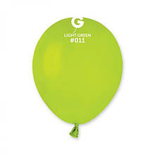 Латексна кулька пастель зелений світлий (салатовий) 5"/ 11/ 13см Light Green Gemar