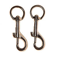 Карабін з вертлюгом нікельований