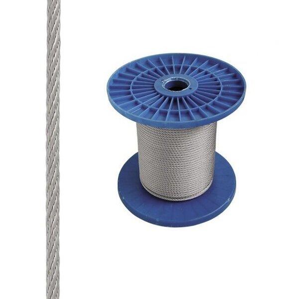 Трос сталевий нержавіючий 3 мм DIN А2 3055 7х7 (ціна вказана за 1 метр), фото 1