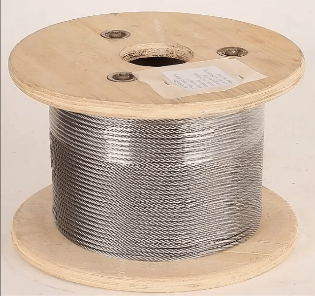 Трос сталевий нержавіючий 7 мм DIN А4 3053 1x19 (ціна вказана за 1 метр), фото 1