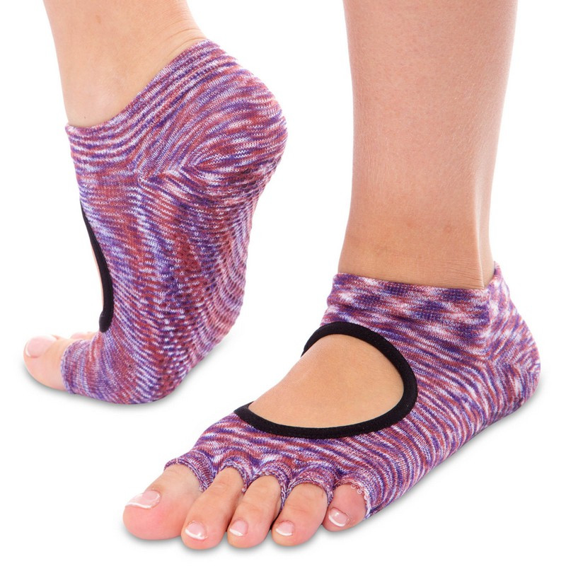 Носки для йоги с открытыми пальцами SP-Planeta FI-0438-1 бордовый