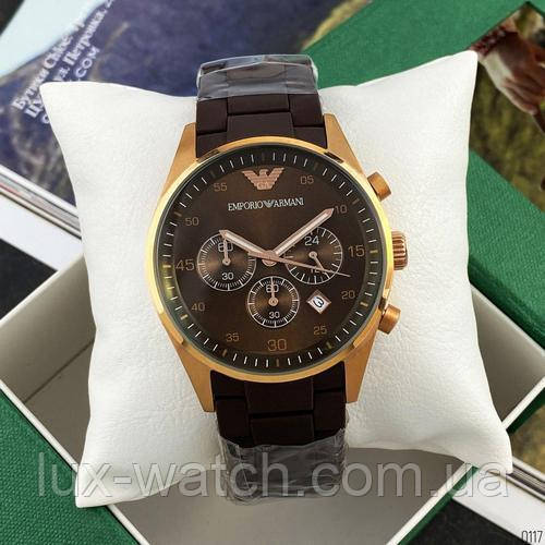 Годинник наручний Emporio Armani AR-5905 Gold-Brown Silicone