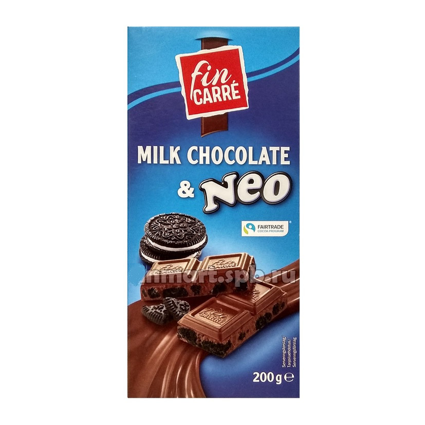 Шоколад молочний Fin Carre Milk Chocolate & Neo 200 г Німеччина, фото 1
