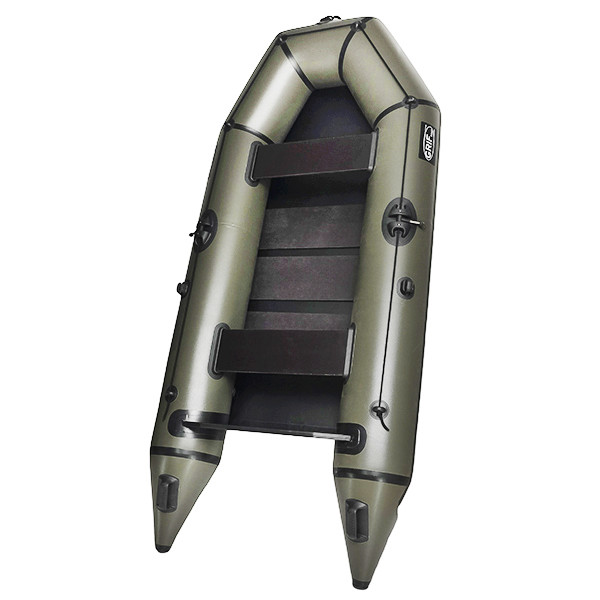 Човен надувний з ПВХ GRIF boat GLM-270L моторний човен для риболовлі 2-місний поворотні кочети
