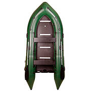 Човен надувний із ПВХ BARK BN-330S Білий човен для риболовлі 4-місний із жорстким фанерним дном