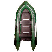 Човен надувний із ПВХ BARK BN-390S Білий човен для риболовлі 6-місний із жорстким фанерним дном