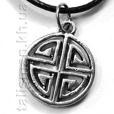 Кулон K-115 - Медальйон з візерунком (срібло)