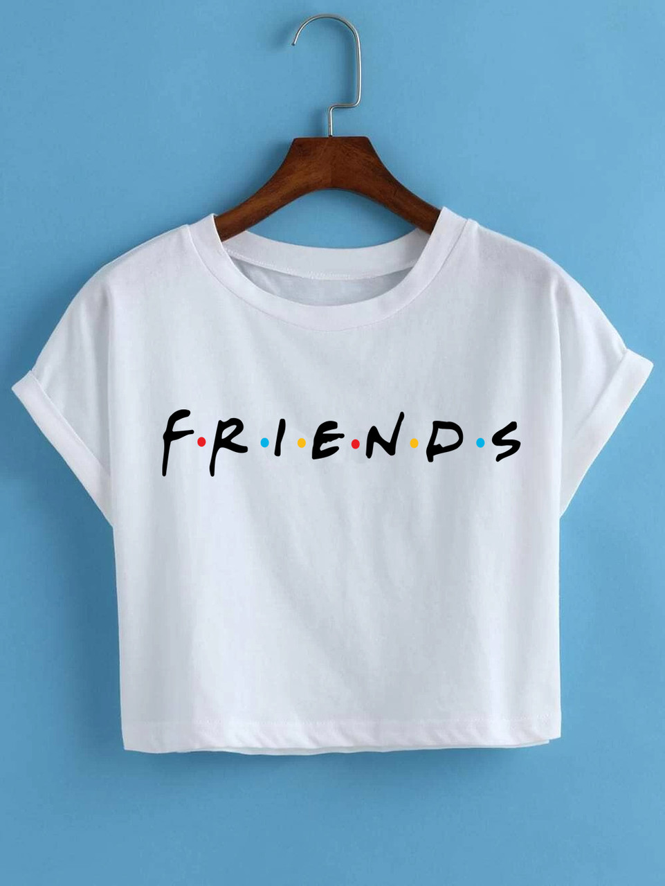 Футболка кроп-топ з принтом (friends)