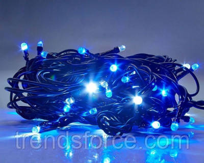 Гірлянда діод 300 LED RD-9030 Провід — Чорний, Колір ламп — Синій 183759, фото 2