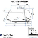 Витяжка повністювбудовувана Minola HBI 7612 I 1000 LED, фото 2