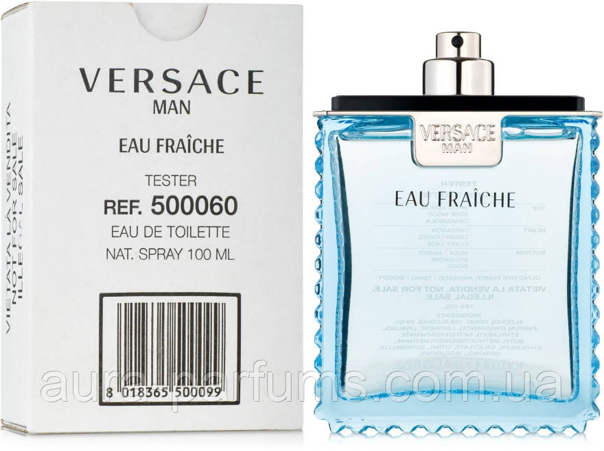 Мужские духи Versace Eau Fraiche Man Туалетная вода 100 ml/мл оригинал Тестер - фото 1 - id-p281817783