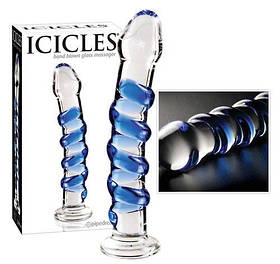 Фалоімітатор скляний ICICLES 18,5см 3,5см