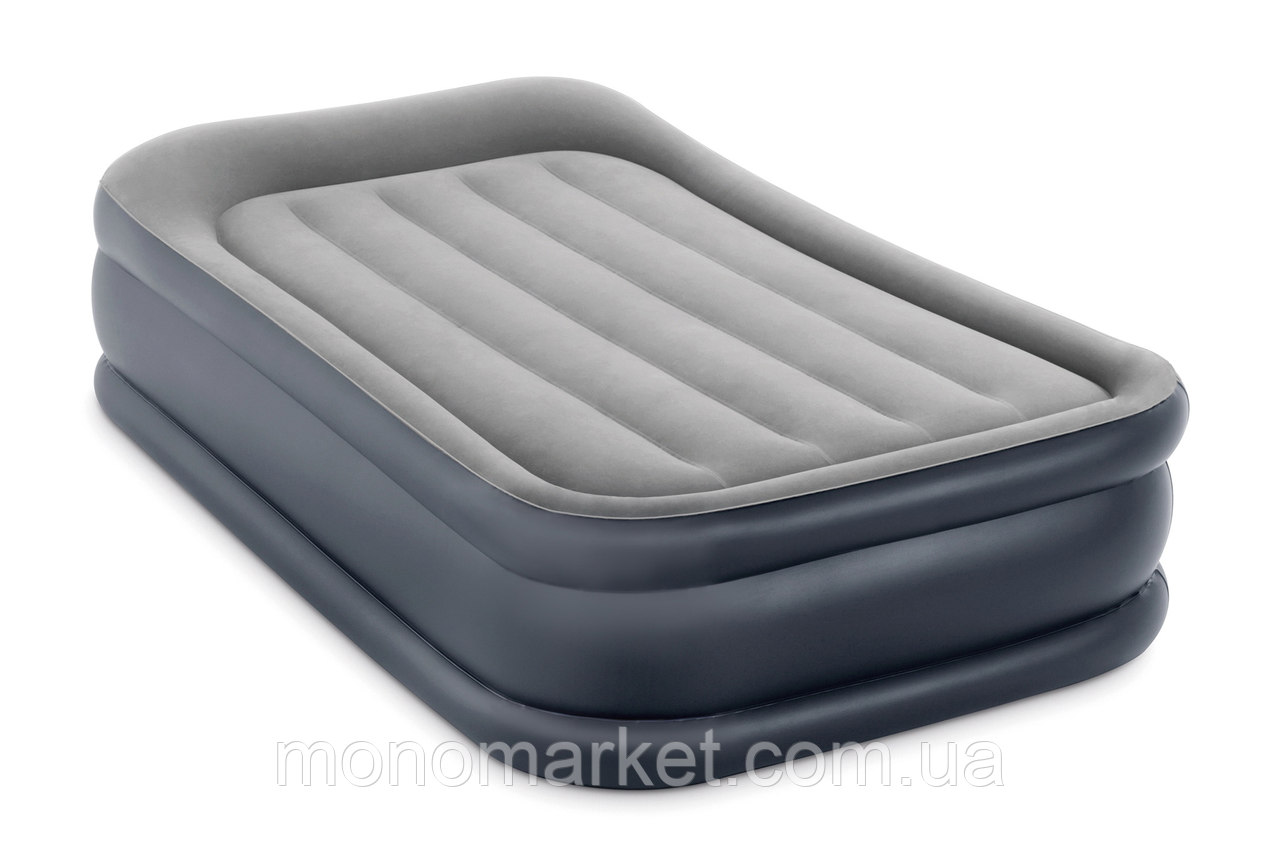 Надувная кровать односпальная с встроенным насосом 191*99*42см,Intex .