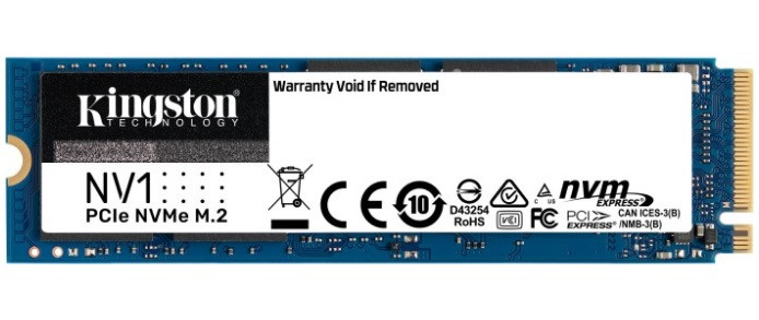 Накопичувач SSD 500 GB M.2 NVMe Kingston NV1 M.2 2280 PCIe 3.0 x4 3D TLC (SNVS/500G)
