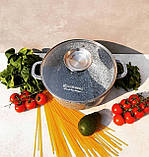 Набір кухонного посуду 9 предметів Edenberg EB-8010 Набір каструль козанів з гранітним антипригарним покриттям, фото 4