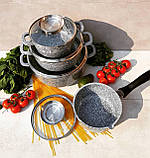 Набір кухонного посуду 9 предметів Edenberg EB-8010 Набір каструль козанів з гранітним антипригарним покриттям, фото 9