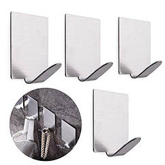 Гачок самоклеючий з нержавіючої сталі Квадрат 2 шт.
