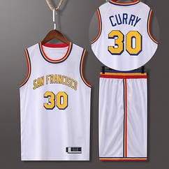 Біла Баскетбольна Форма Каррі Голден Стейт Curry No30 Golden State Warriors San Franciscisco