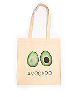 Эко-сумка шоппер рисунок авокадо ручная роспись ручная работа