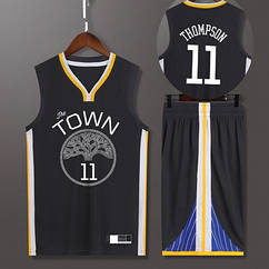 Чорна баскетбольна форма Томпсон Thompson No11 Golden State Warriors