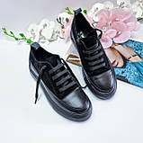 Жіночі чорні кеди натуральна шкіра замша комбіновані К00603, фото 2