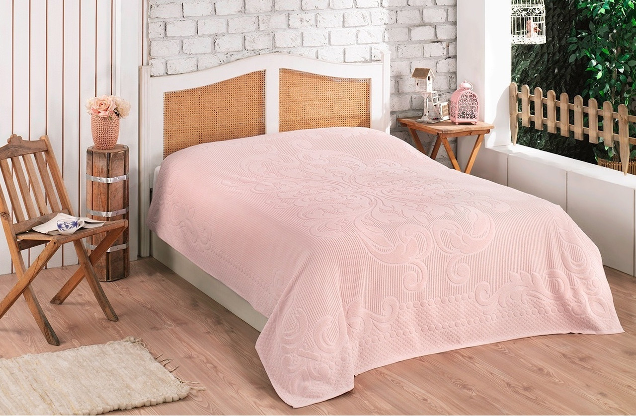 Махрове простирадло Gulcan Ester Pudra 160х220см