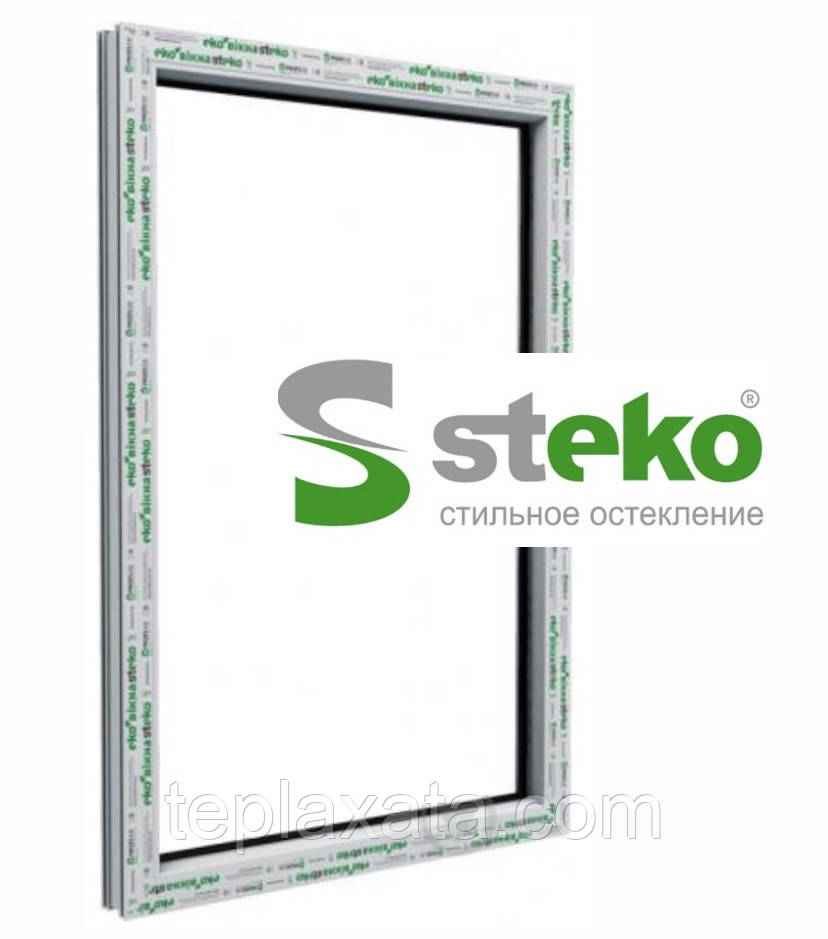 STEKO Вікно глухе металопластикове біле 0,5 х 0,8 м