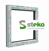 STEKO Вікно глухе металопластикове біле 1,5 х 1,5 м