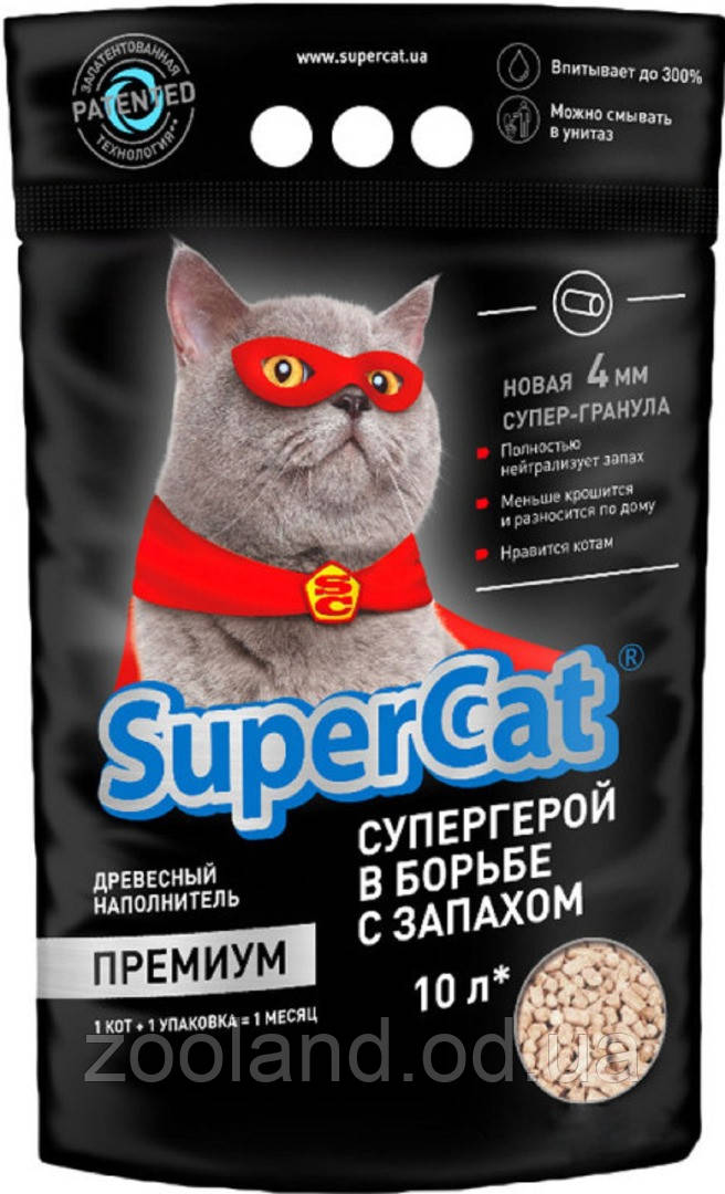 Super Cat Наповнювач преміум деревний, 3 кг