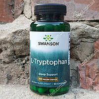 Л-Триптофан Swanson L-Tryptophan 500 мг 60 капсул