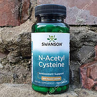 Отхаркивающее Swanson N-Acetyl Cysteine (N-Ацетил цистеин) 600 мг 100 капсул